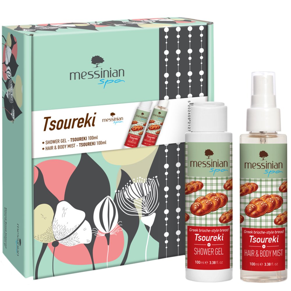 Messinian Spa Promo Tsoureki Shower Gel 100ml & Hair & Body Mist 100ml