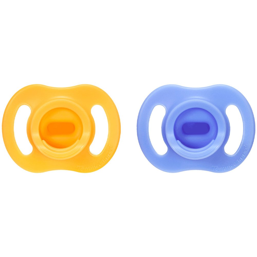 Tommee Tippee Ultrta Light Stay Put Orthodontic Silicone Soother 6-18m Ορθοδοντικές Πιπίλες Σιλικόνης για Τέλεια Εφαρμογή & Απαλή Αίσθηση 2 Τεμάχια - Μπλέ / Πορτοκαλί