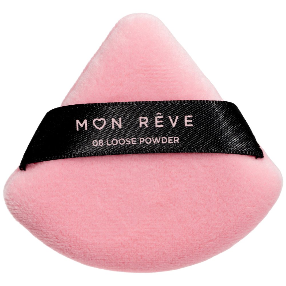 Mon Reve 08 Loose Powder Sponge Σφουγγάρι Εξαιρετικά Μαλακό & Εύκαμπτο Τριγωνικό για Loose Powder 1 Τεμάχιο