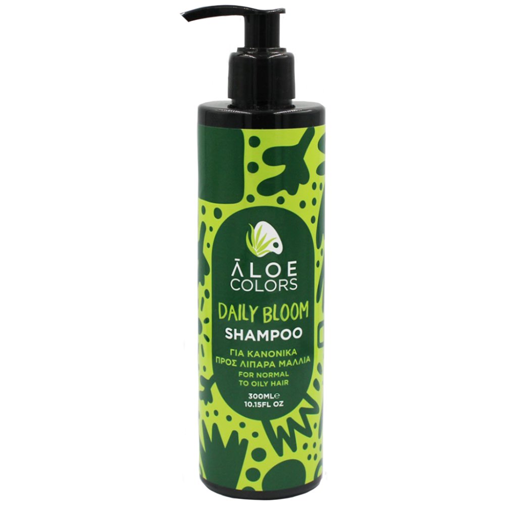 Aloe Colors Aloe Colors Daily Bloom for Normal to Oily Shampoo Hair Σαμπουάν Καθημερινής Χρήσης για Κανονικά προς Λιπαρά Μαλλιά, με Αντλία 300ml