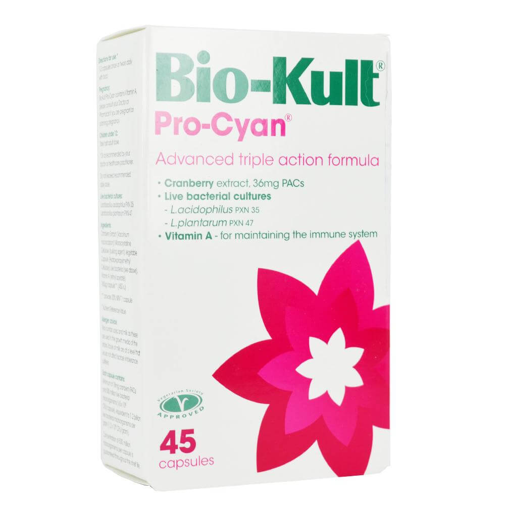 Bio-Kult Pro-Cyan Τριπλή Σύνθεση με Cranberry η Οποία Βοηθάει στη Διατήρηση της Καλής Υγείας του Ουροποιητικού 45caps