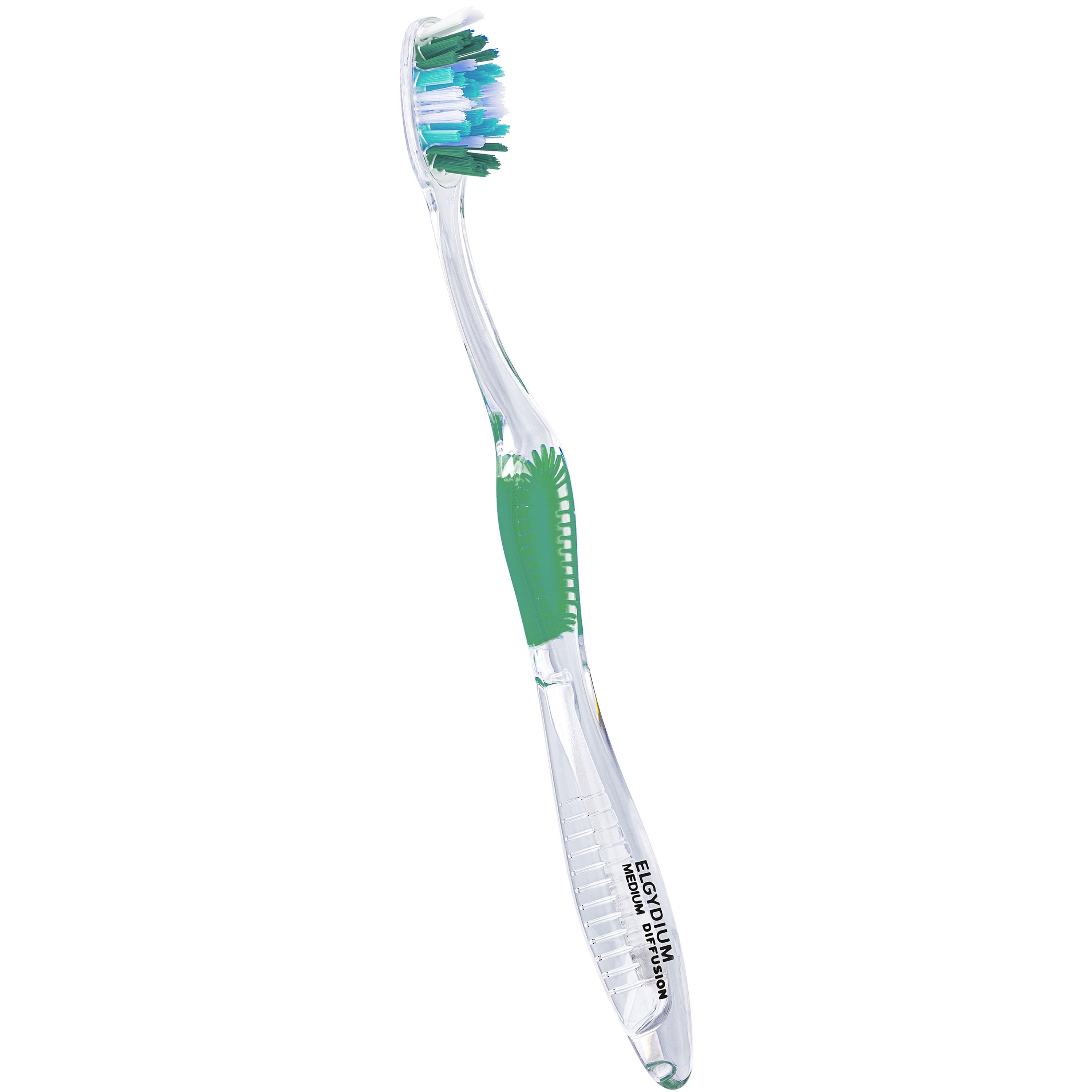 Elgydium Diffusion Toothbrush Οδοντόβουρτσα για Βαθύ Καθαρισμό Medium 1 Τεμάχιο – Πράσινο