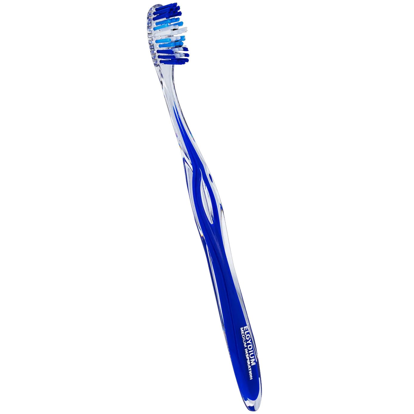 Elgydium Inspiration Medium Εργονομική Χειροκίνητη Οδοντόβουρτσα Για Άνετο Καθαρισμό Μεσαίο Μέγεθος 1 Τεμάχιο – Μπλε