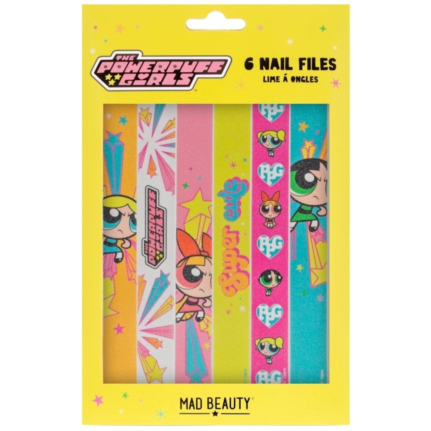 Mad Beauty Disney Powerpuff Girls Super Cute Nail Files Λίμες Νυχιών Διπλής Όψης Εμπνευσμένο από το Χαρακτήρα Powerpuff Girls της Disney 4 Τεμάχια