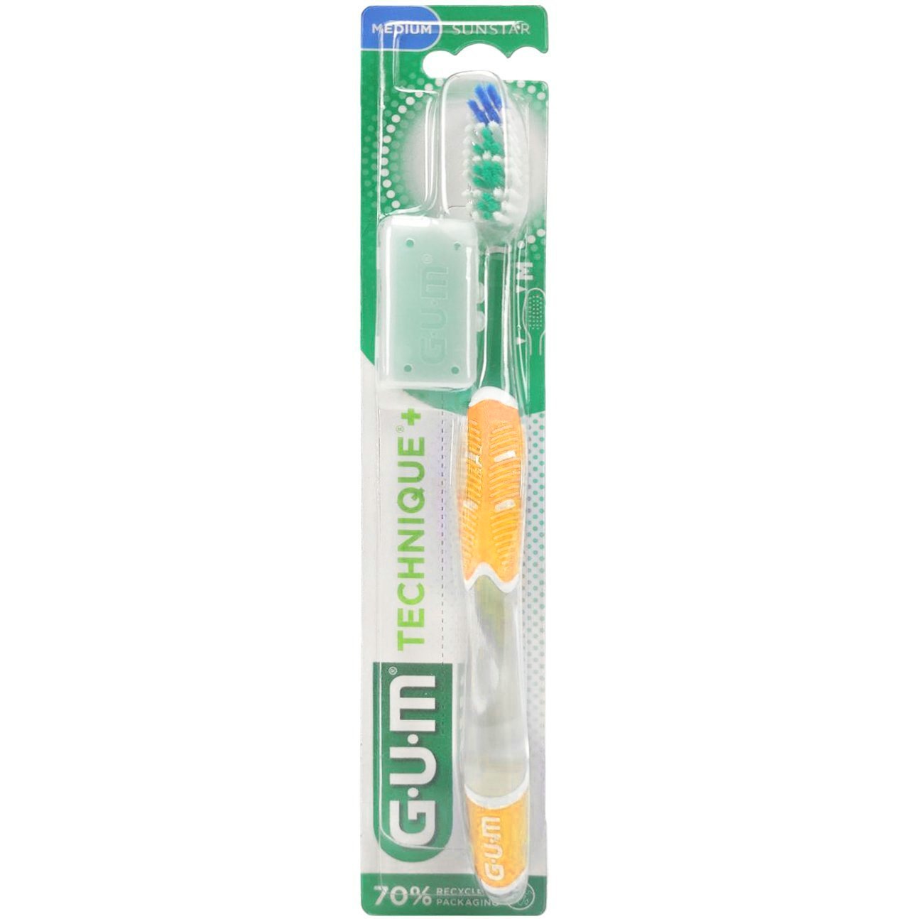Gum Gum Technique+ Medium Toothbrush Κίτρινη Χειροκίνητη Οδοντόβουρτσα με Μέτριες Ίνες 1 Τεμάχιο, Κωδ 492 - Κίτρινο