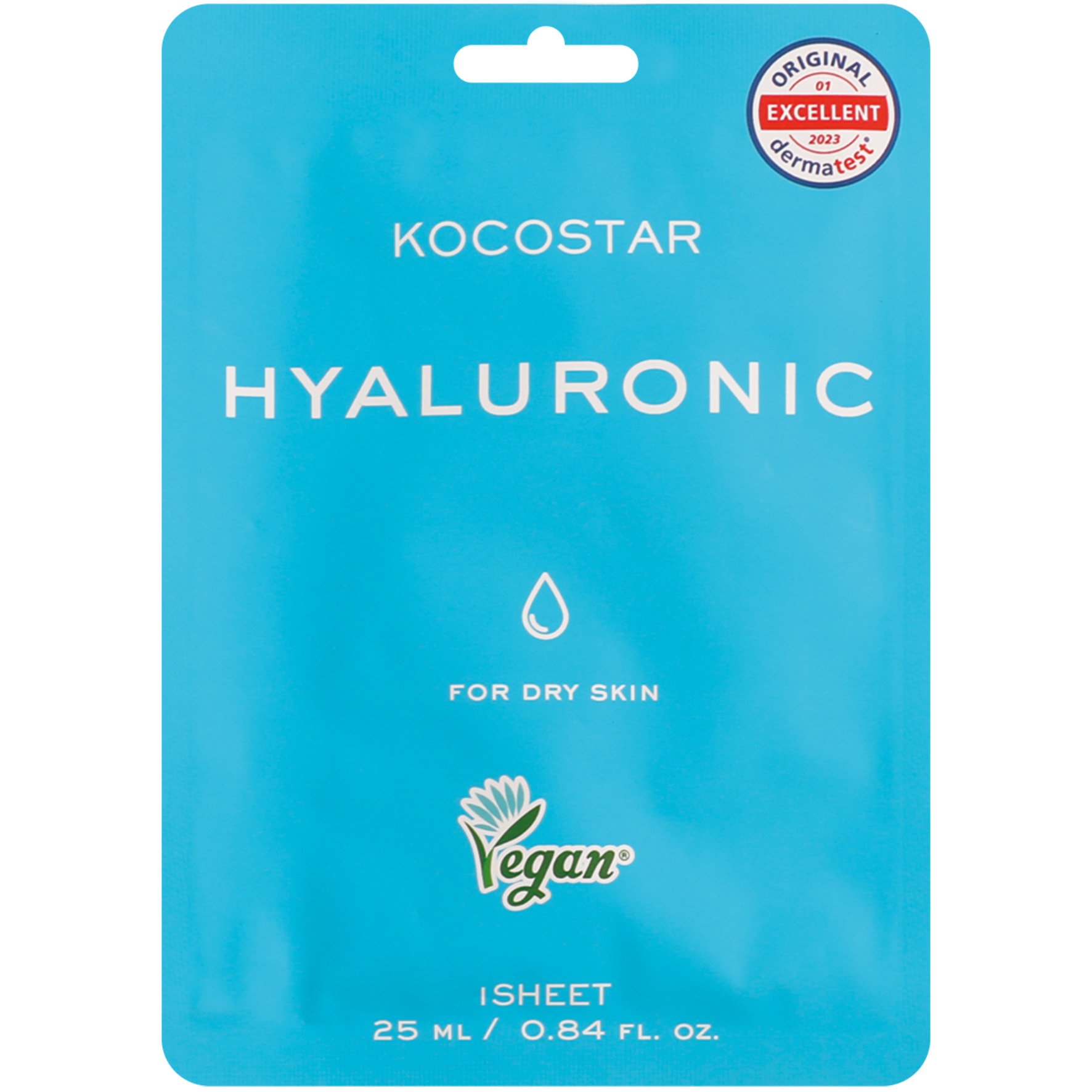 Kocostar Kocostar Hyaluronic Face Mask Κωδ 5601 Εμποτισμένη Μάσκα Θρέψης & Ενυδάτωσης για Ξηρές Επιδερμίδες 1 Τεμάχιο