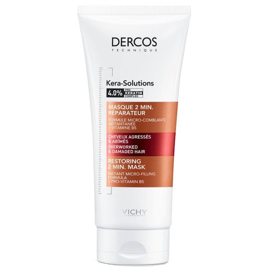 Vichy Dercos Kera-Solutions Restoring 2 min Mask Επανορθωτική Μάσκα για Ταλαιπωρημένα Μαλλιά 200ml