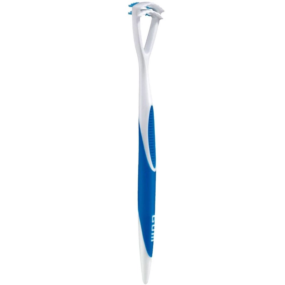 Gum Gum Tongue Cleaner Double Blade Μπλε Καθαριστής Γλώσσας με Διπλή Δράση 1 Τεμάχιο, Κωδ 760