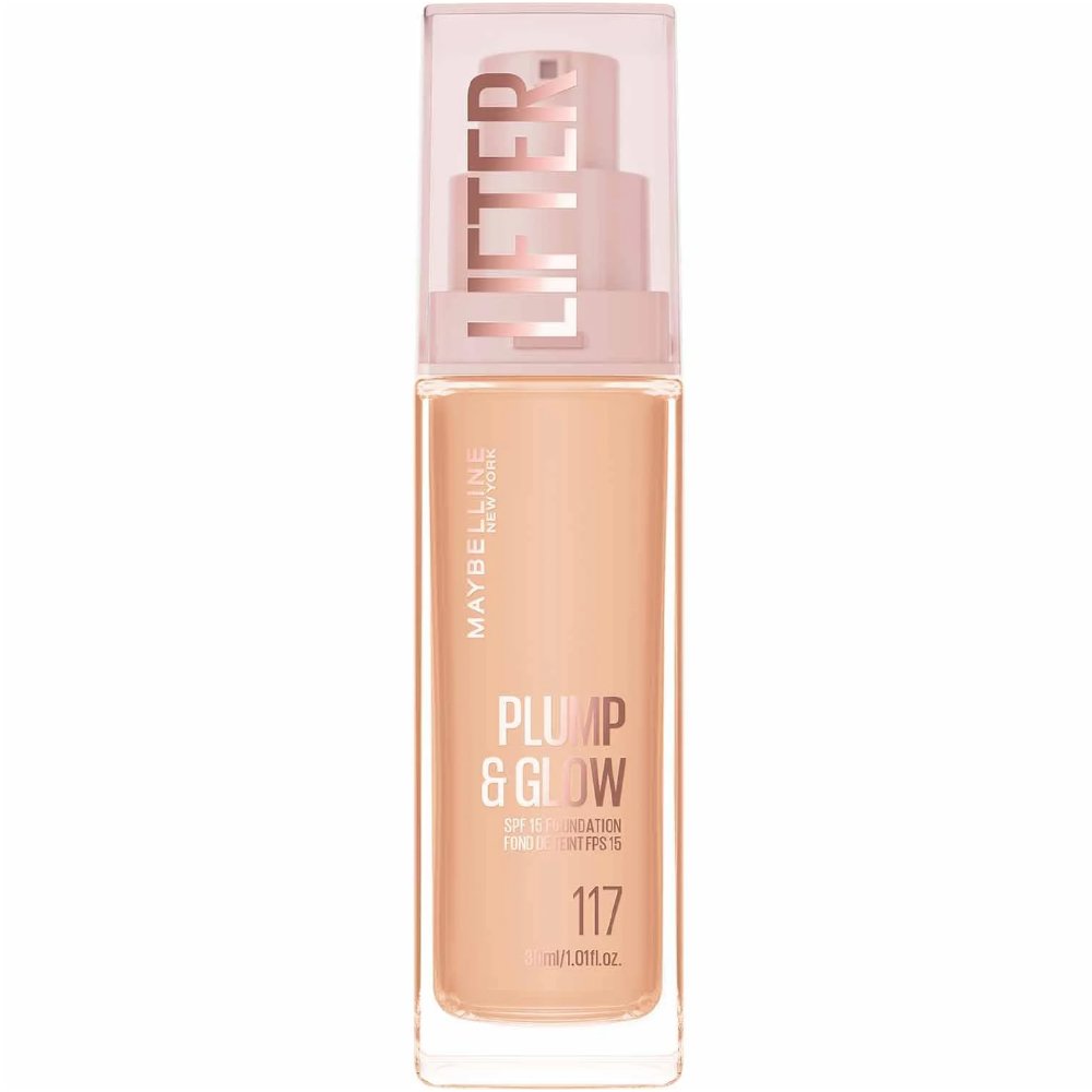 MAYBELLINE Maybelline Lifter Plump & Glow Spf15 Foundation Ενυδατικό Foundation Μεσαίας Προστασίας, 2% Νιασιναμίδη & Υαλουρονικό Οξύ για Γεμάτη & Φωτεινή Όψη Όλη Μέρα 30ml - 117
