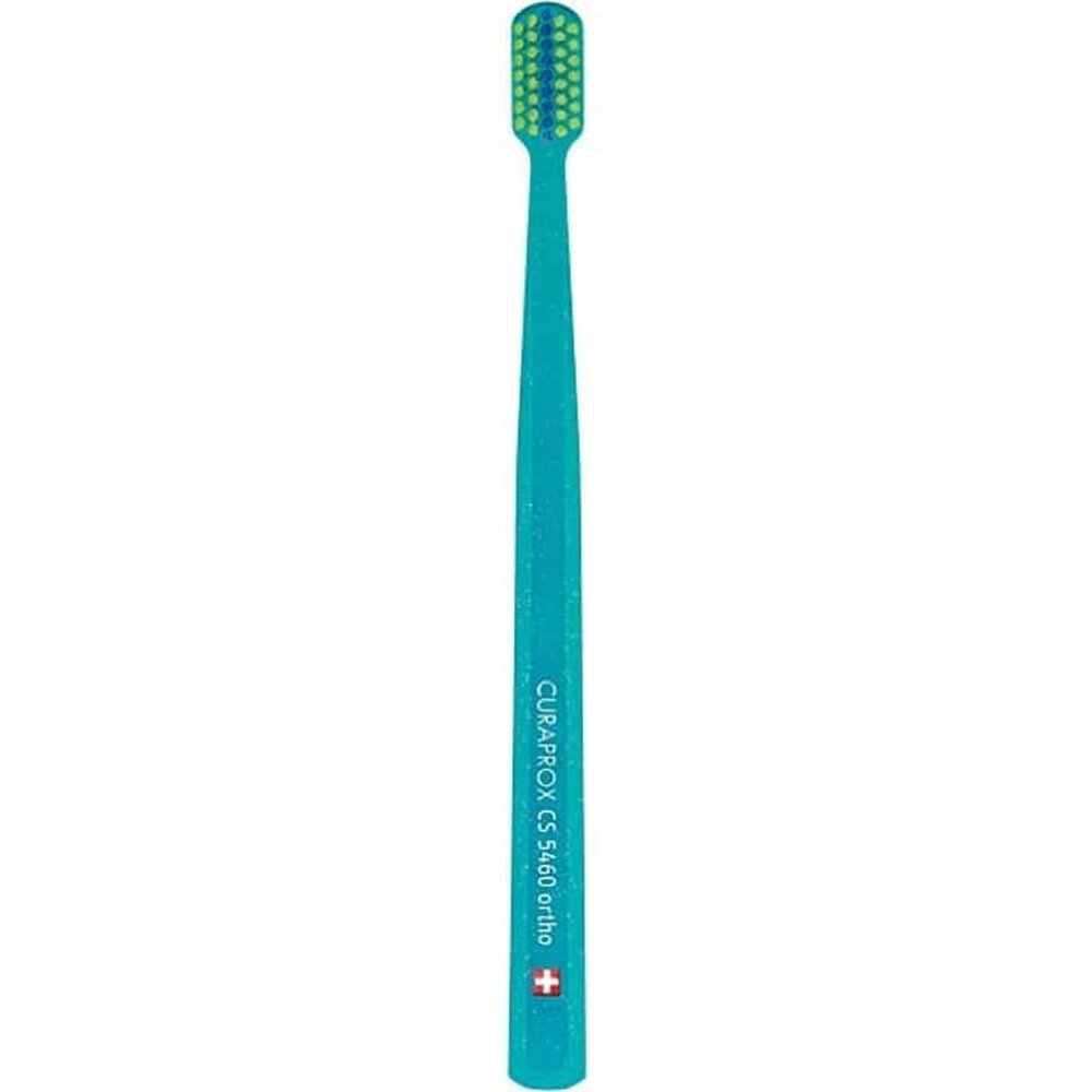 Curaprox CS 5460 Ortho Ultra Soft Toothbrush Πετρόλ – Λαχανί Πολύ Μαλακή Οδοντόβουρτσα Κατάλληλη για Καθαρισμό Ορθοδοντικών Μηχανισμών 1 Τεμάχιο