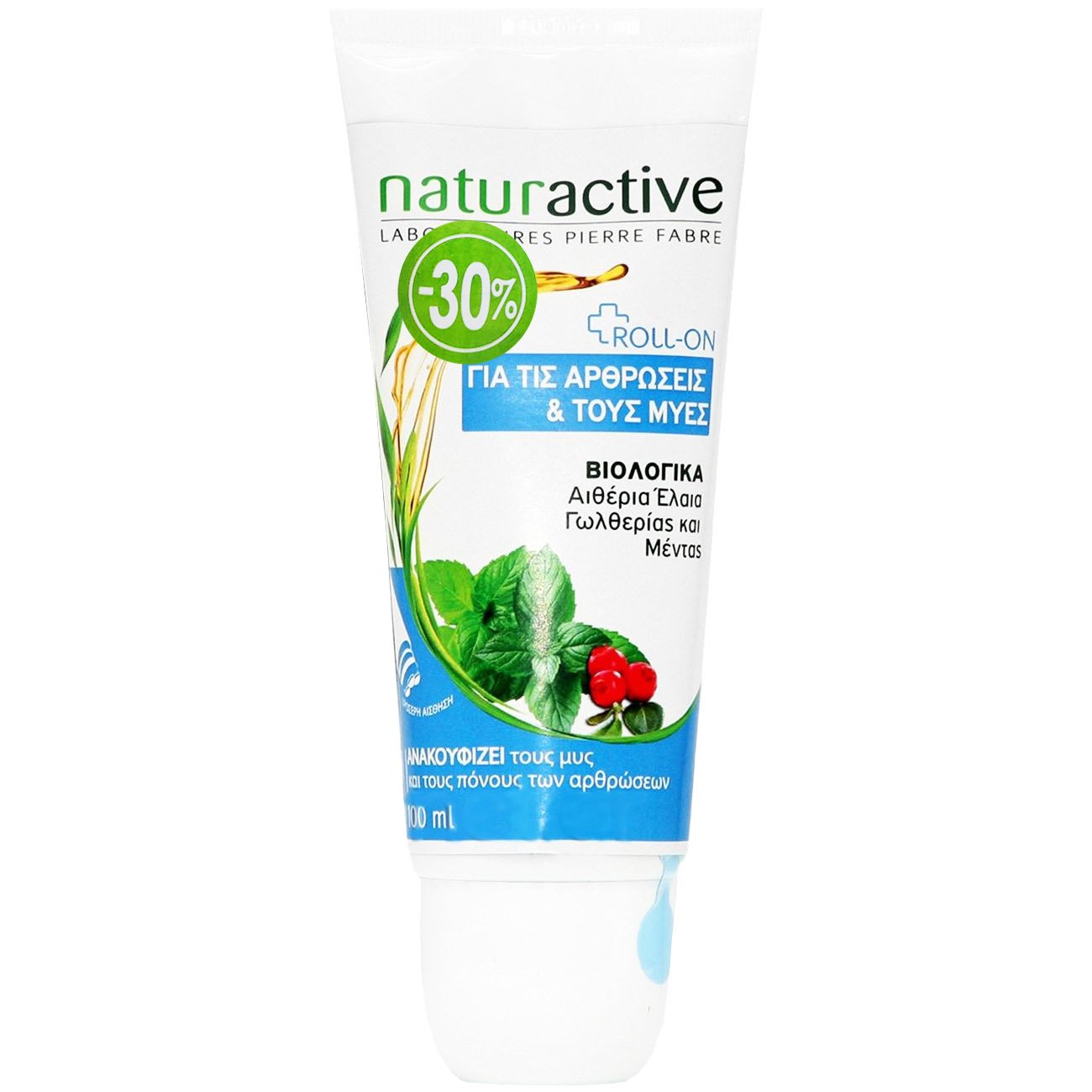 Naturactive Promo Roll-on για Ανακούφιση στους Μυς & τους Πόνους των Αρθρώσεων με Αιθέριο Έλαιο Γωλθερίας & Μέντας 100ml