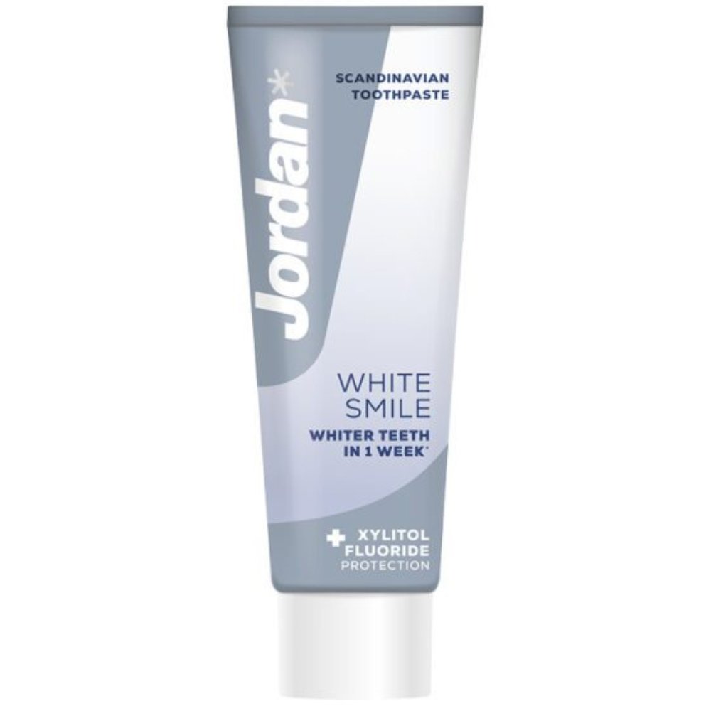 Jordan White Smile Xylitol & Fluoride Protection Toothpaste Φθοριούχος Λευκαντική Οδοντόκρεμα 75ml
