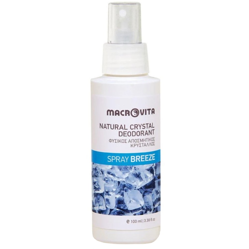 Macrovita Breeze Natural Crystal Deodorant Spray Φυσικός Αποσμητικός Κρύσταλλος με Αιθέριο Άρωμα Θαλασσινής Αύρας 100ml