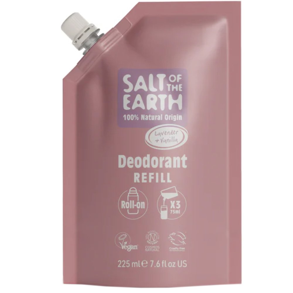 Salt Of The Earth Lavender & Vanilla Pouch Roll-On Deodorant Ανταλλακτικό Αποσμητικό Φυσικής Προέλευσης με Άρωμα Λεβάντα & Βανίλια 225ml - Lavender & Vanilla-Refill