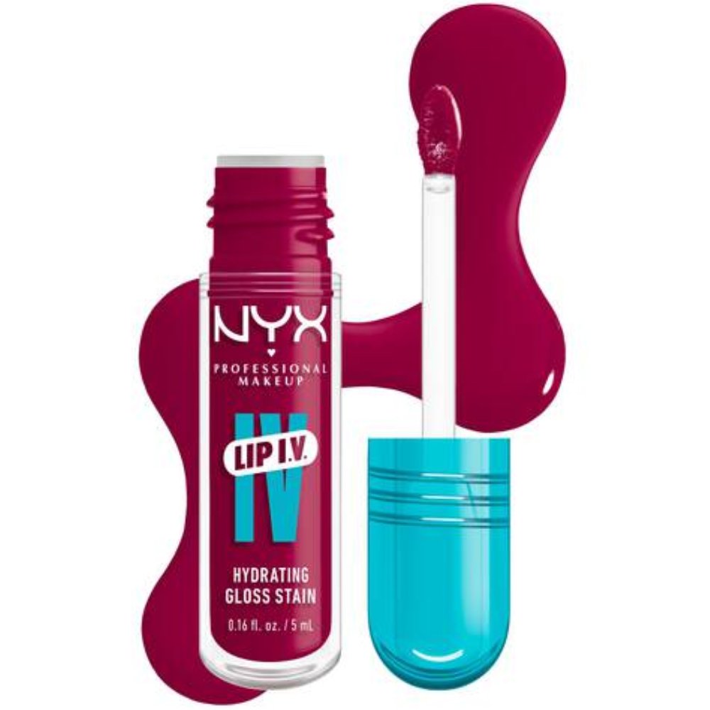 Nyx Professional Makeup Lip Iv Hydrating Gloss Stain Ενυδατικό Χειλιών για 12 Ώρες με Πλούσια Λάμψη & Έντονο Χρώμα 5ml - 19 Magenta Mist