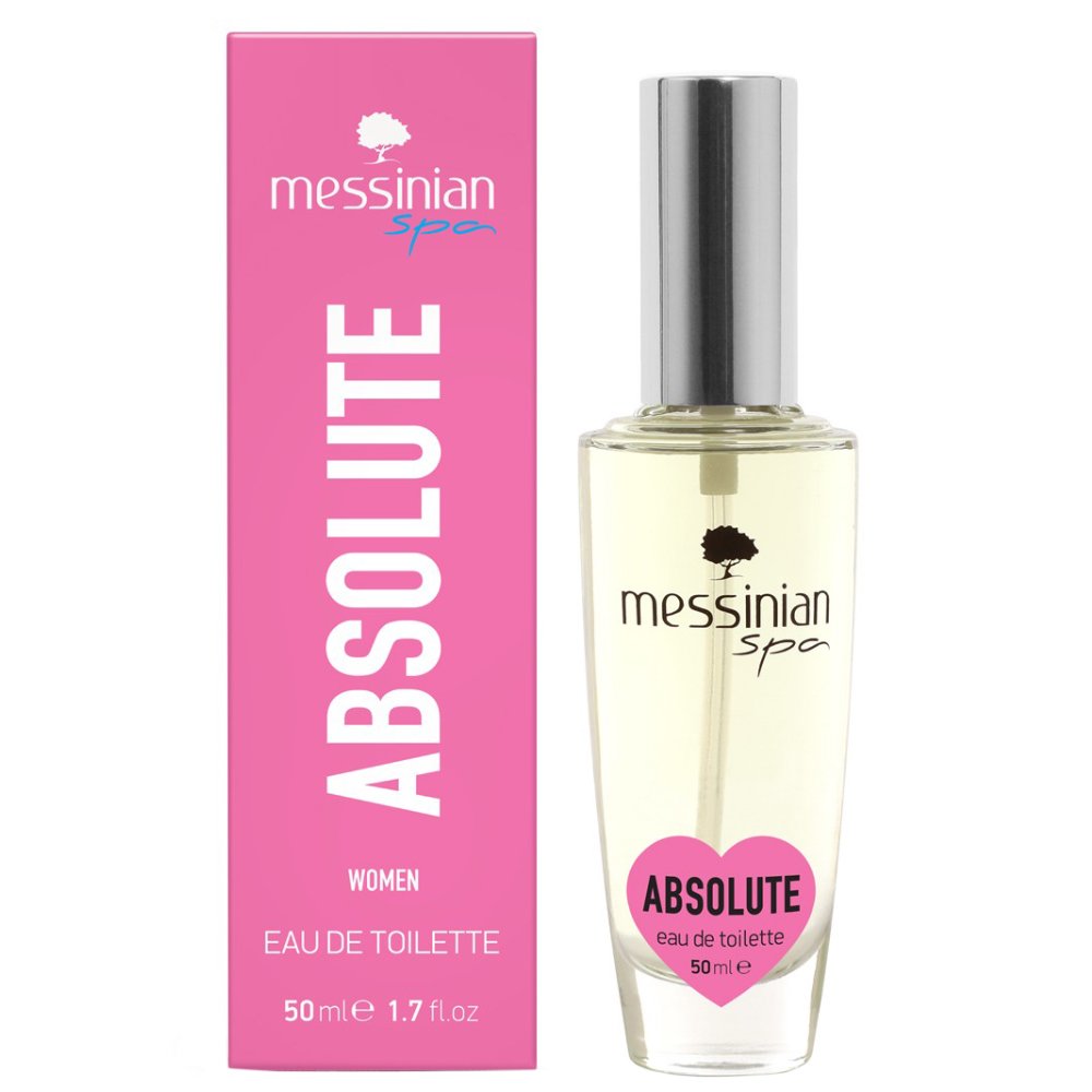Messinian Spa Absolute Eau De Toilette Γυναικείο Άρωμα με μια Απαλή Φρουτώδη Φρεσκάδα για Άνεση, Ζεστασιά & Προσωπικότητα 50ml