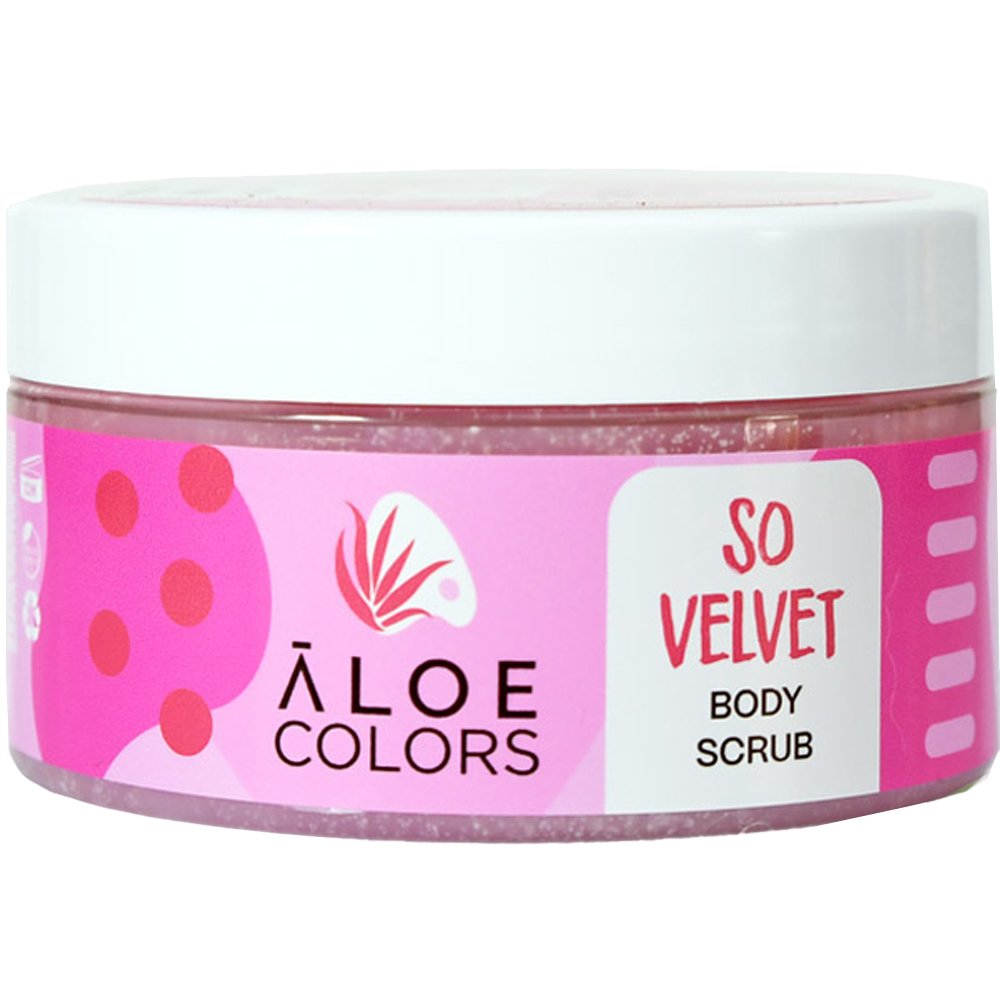 Aloe Colors So Velvet Body Scrub Απολεπιστικό Σώματος με Βιολογική Αλόη & Βιταμίνες 200ml