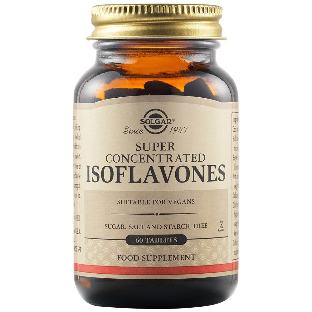 Solgar Super Concentrated Isoflavones Συμπλήρωμα Διατροφής από Φυσική Σόγια με Ισχυρή Αντιοξειδωτική & Αντιθρομβωτική Δράση 60tabs