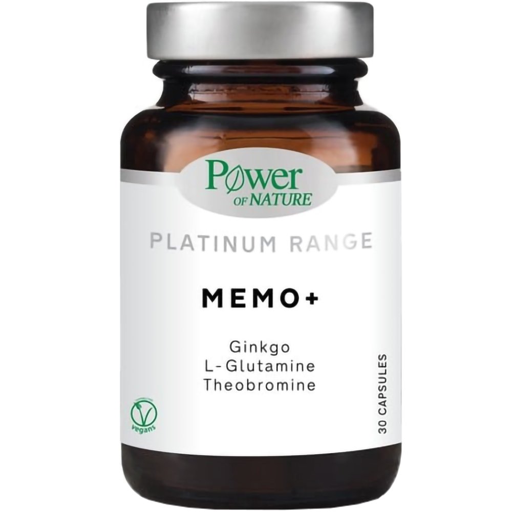 Power Health Power Health Platinum Range Memo+ Συμπλήρωμα Διατροφής για την Ενίσχυση της Μνήμης & της Πνευματικής Ενέργειας 30caps