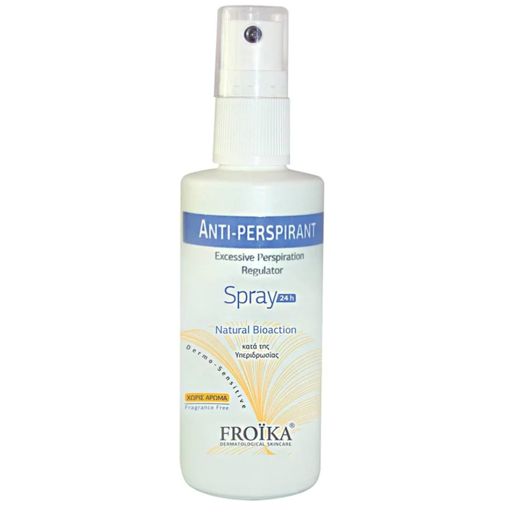 Froika Froika Natural Bioaction 24h Anti Perspirant No Parfume Spray Αντιιδρωτικό Σπρέι 24ωρης Προστασίας Χωρίς Άρωμα 60ml