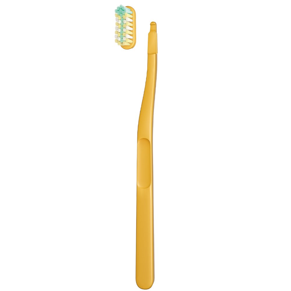 Jordan Change 2 Brush Heads & Travel Cap Soft Toothbrush Μαλακή Οδοντόβουρτσα με 2 Ανταλλακτικές Κεφαλές 1 Τεμάχιο - Κίτρινο