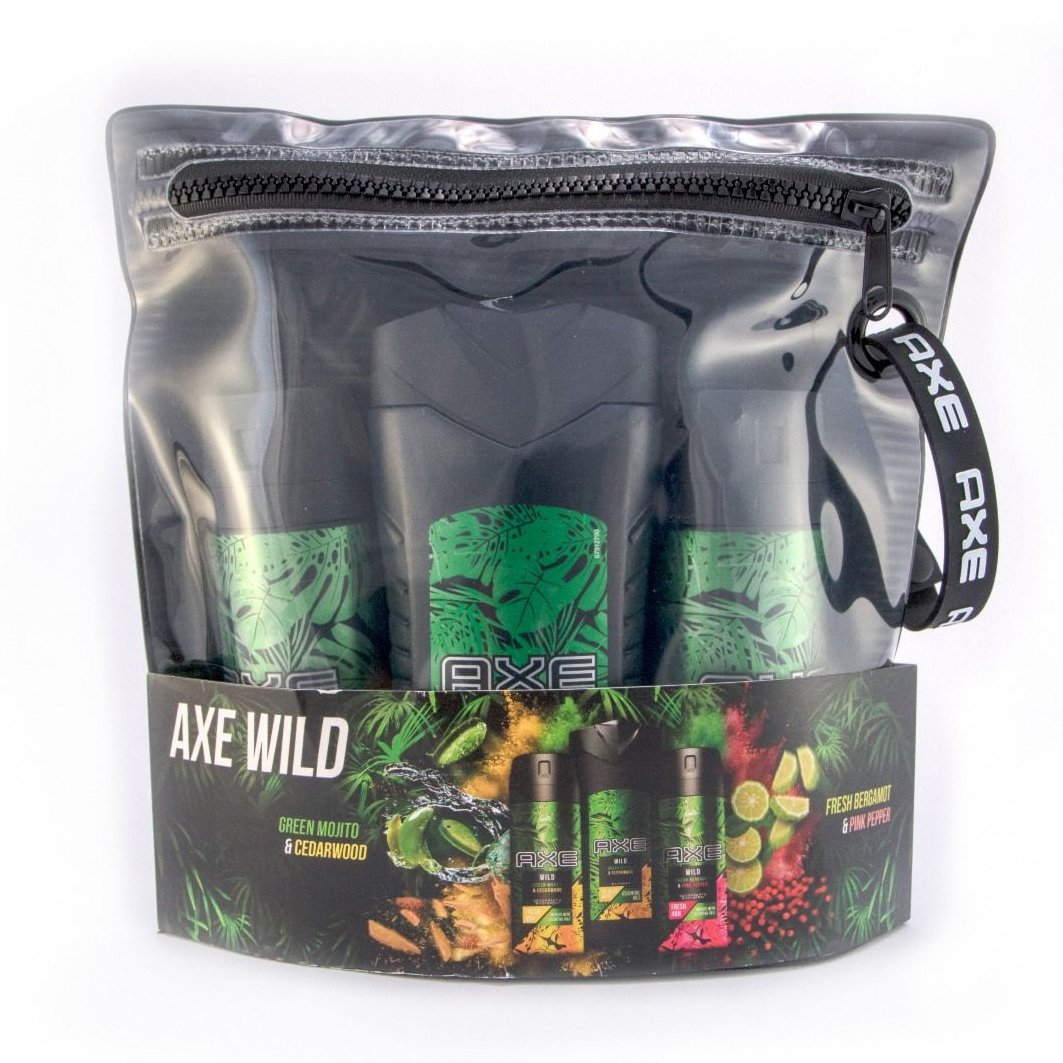 Axe Promo Wild Green Bodywash Green Mojito 250ml & Body Spray Green Mojito 150ml & Body Spray Fresh Bergamont 150ml & Νεσεσέρ