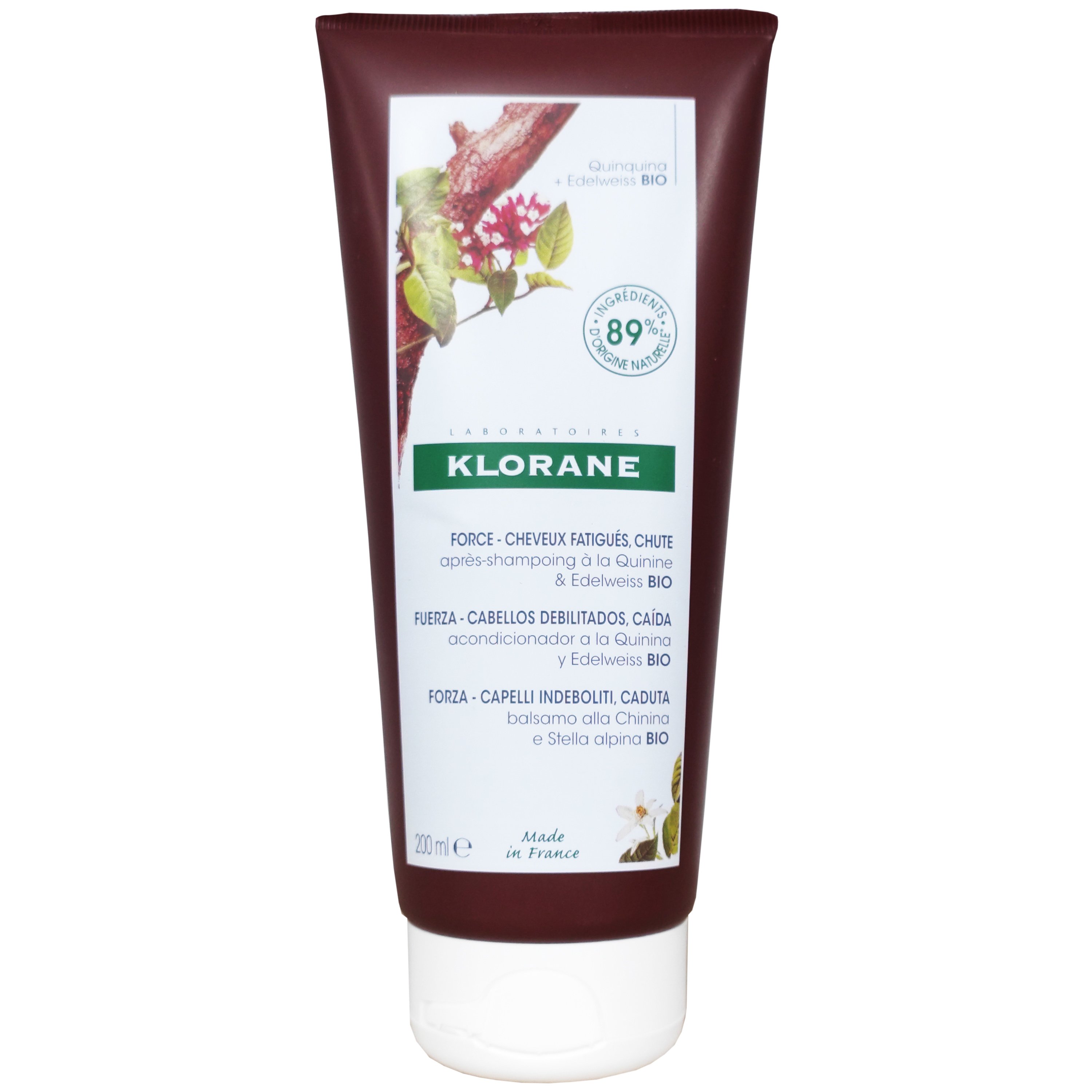Klorane Conditioner a la Quinine & Edelweiss Bio Μαλακτική Κρέμα Μαλλιών με Κινίνη 200ml