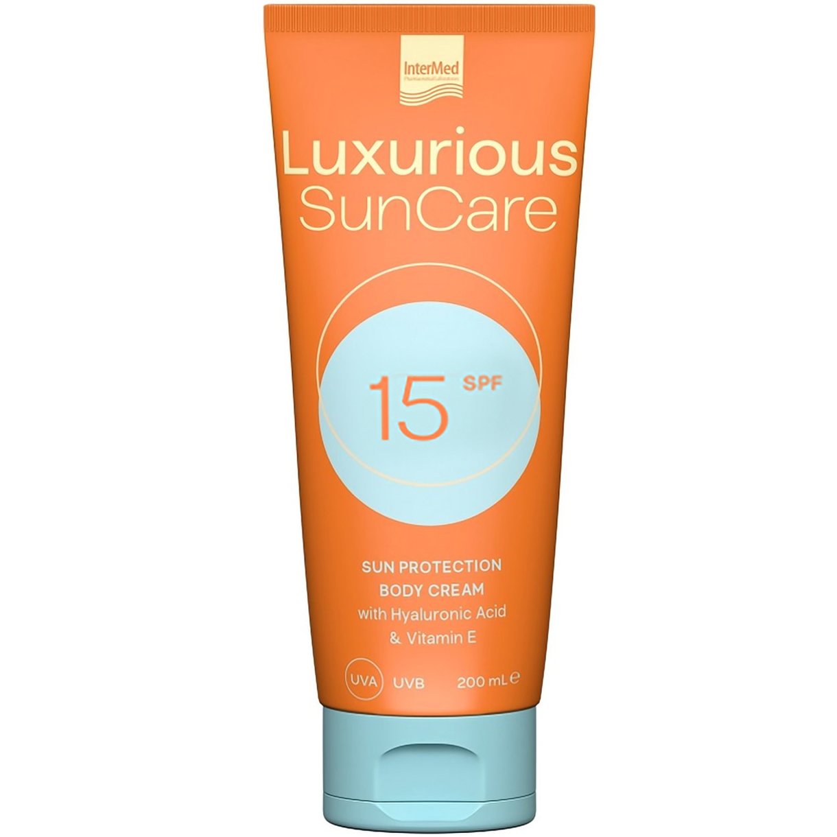 Luxurious Luxurious Sun Care Sunscreen Body Cream Spf15 Αντηλιακή Κρέμα Σώματος με Υαλουρονικό Οξύ & Βιταμίνη Ε 200ml