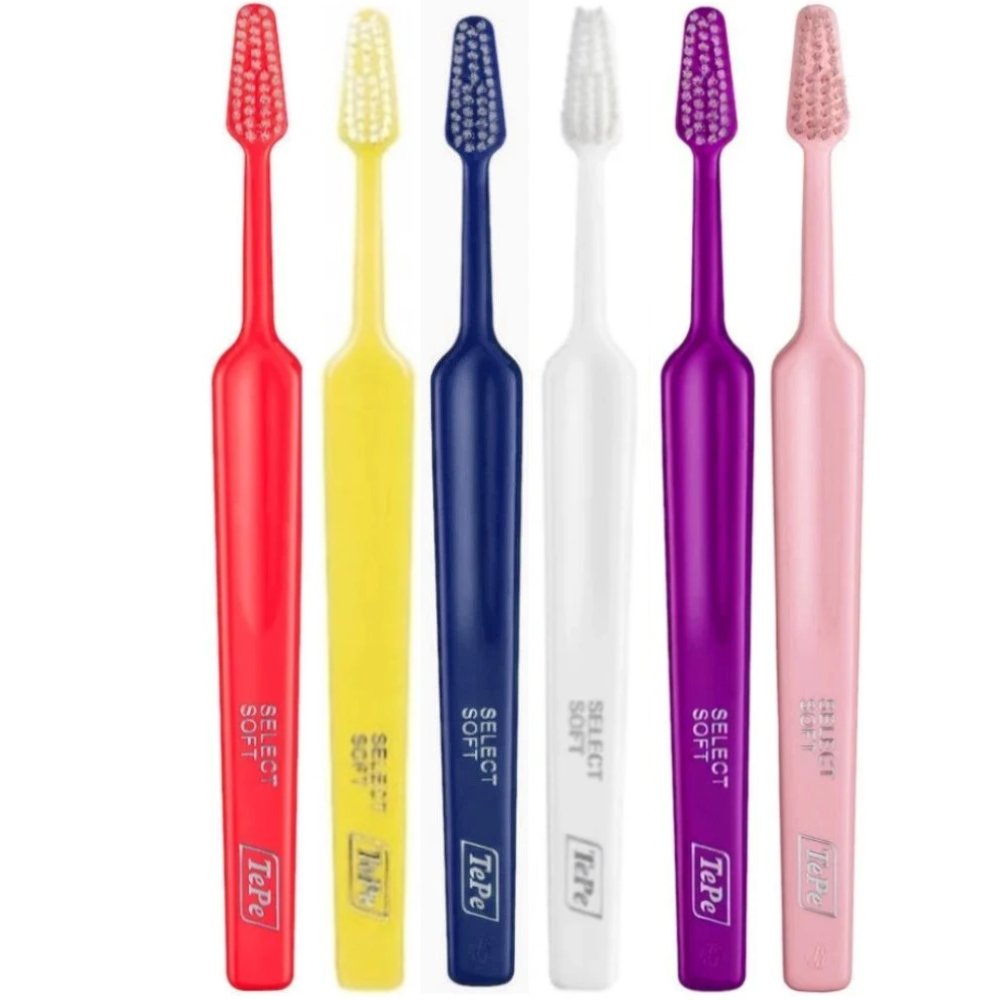 TePe Select Soft Toothbrush Μαλακές Οδοντόβουρτσες με Κωνική Κεφαλή για Αποτελεσματικό Καθαρισμό 6 Τεμάχια - Multicolor 30