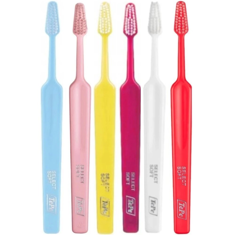 TePe Select Soft Toothbrush Μαλακές Οδοντόβουρτσες με Κωνική Κεφαλή για Αποτελεσματικό Καθαρισμό 6 Τεμάχια - Multicolor 17