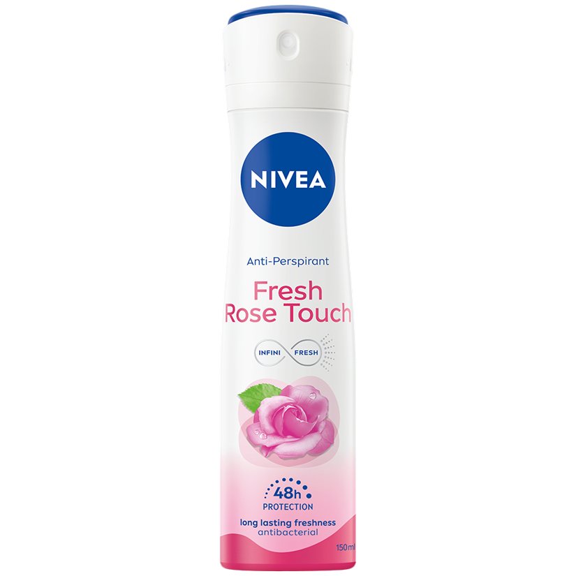 Nivea Fresh Rose Touch 48h Anti-Perspirant Spray Γυναικείο Αποσμητικό Spray για 48ωρη Προστασία με Άρωμα Τριαντάφυλλο 150ml