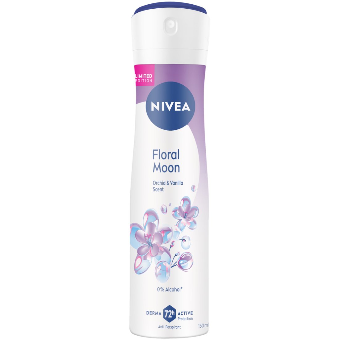 Nivea Limited Edition Floral Moon 72h Protection Deo Spray Γυναικείο Αποσμητικό 72ωρης Προστασίας με Γοητευτικό Άρωμα Ορχιδέας & Βανίλιας 150ml