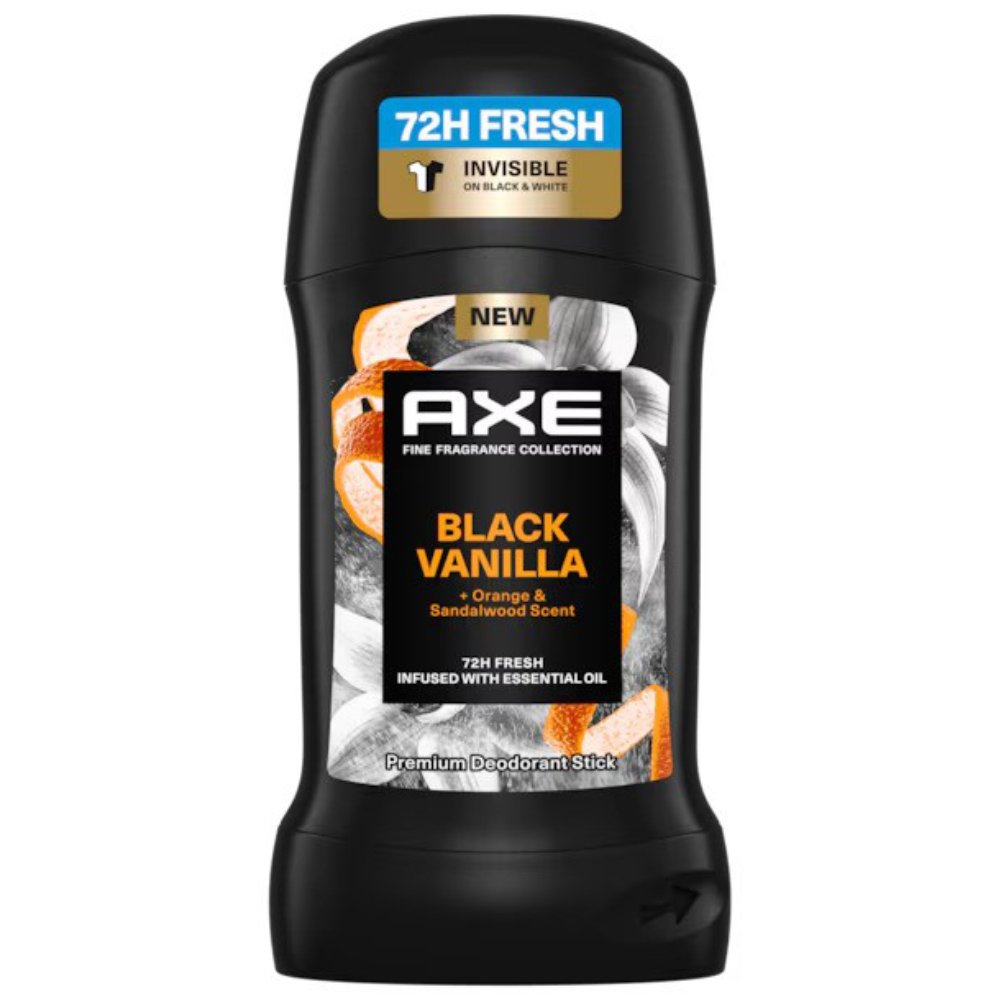 Axe Axe Black Vanilla 72h Fresh Premium Deodorant Body Stick Αποσμητικό Στικ με Άρωμα Βανίλια 50ml