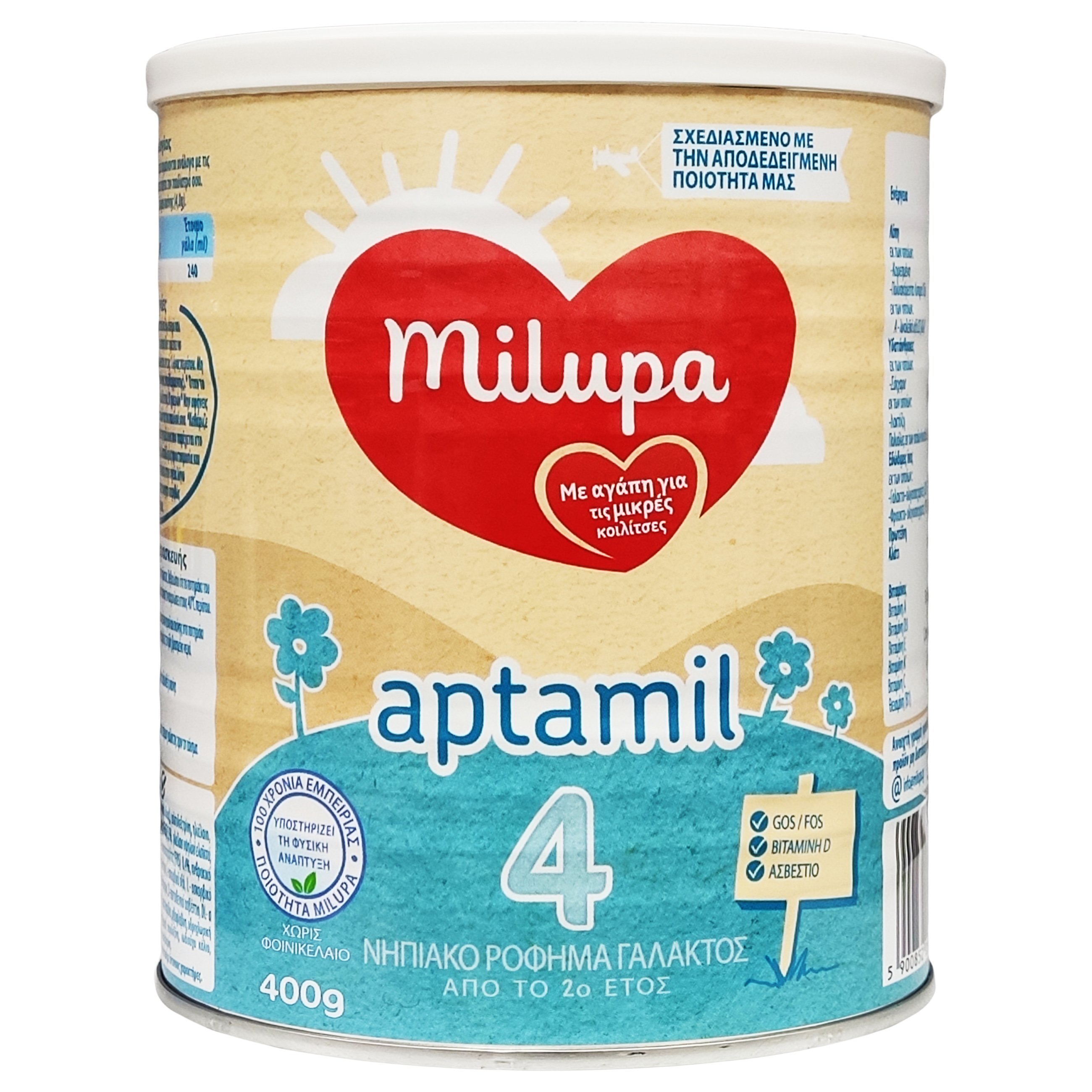 Milupa Aptamil 4 Νηπιακό Ρόφημα Γάλακτος από το 2ο Έτος 400gr