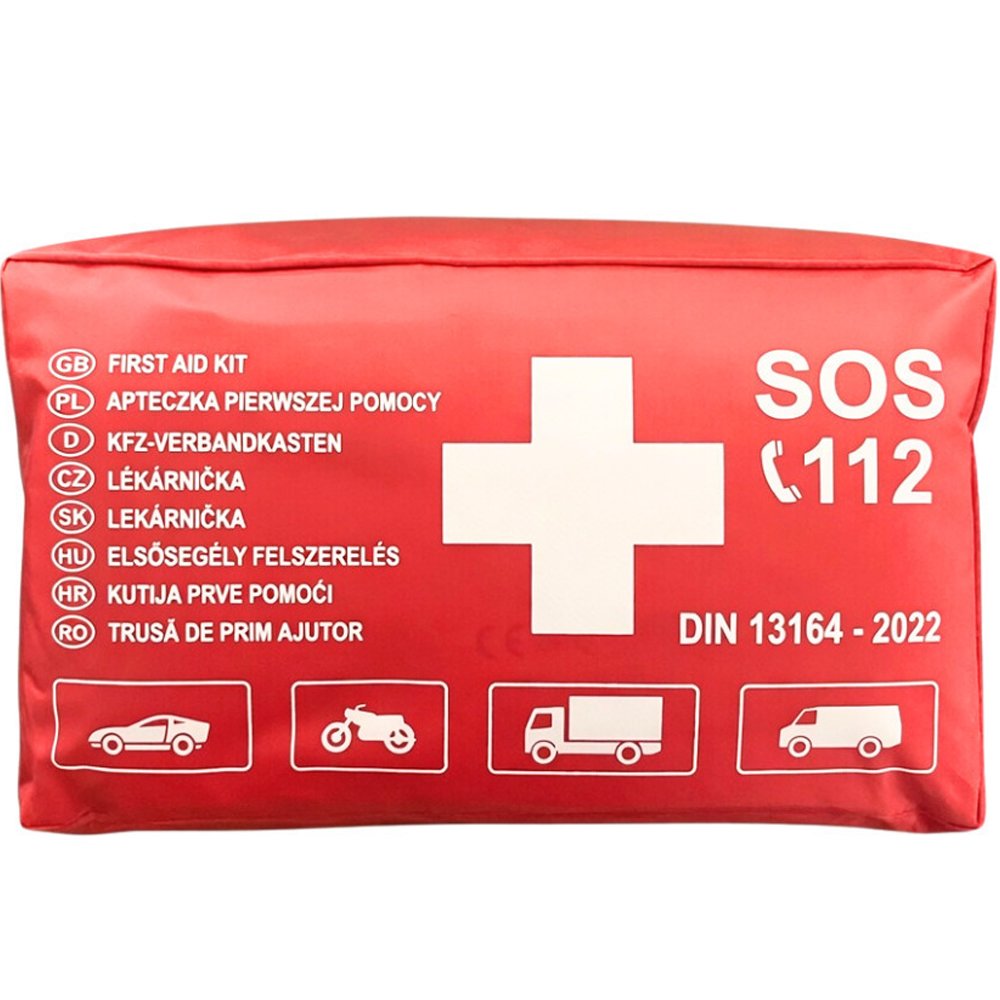 First Aid Car Kit Φαρμακείο Πρώτων Βοηθειών για το Αυτοκίνητο με Πιστοποίηση DIN 13164-2022 1 Τεμάχιο