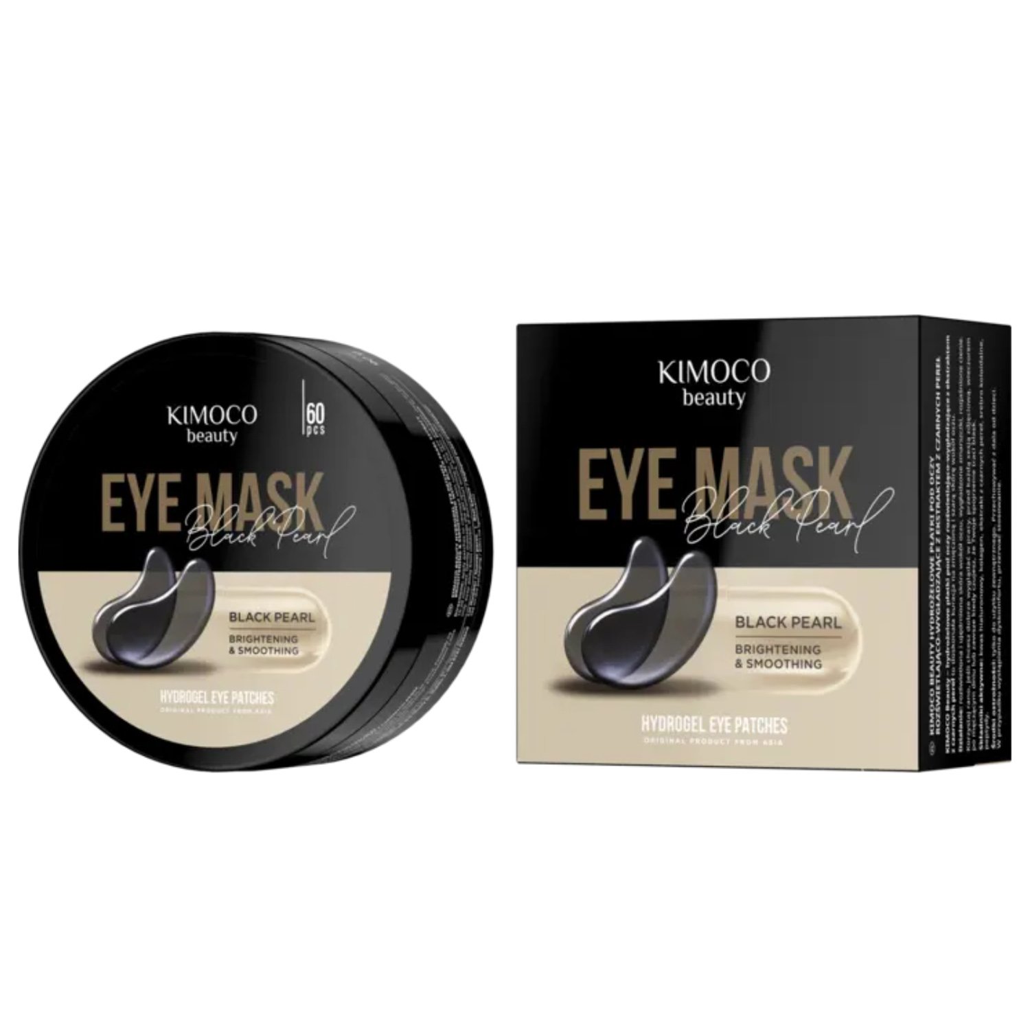 Kimoco Kimoco Beauty Brightening & Smoothing Black Pearl Eye Mask Μάσκα Ματιών για Λάμψη & Λείανση με Εκχύλισμα Μαύρου Μαργαριταριού 60 Τεμάχια