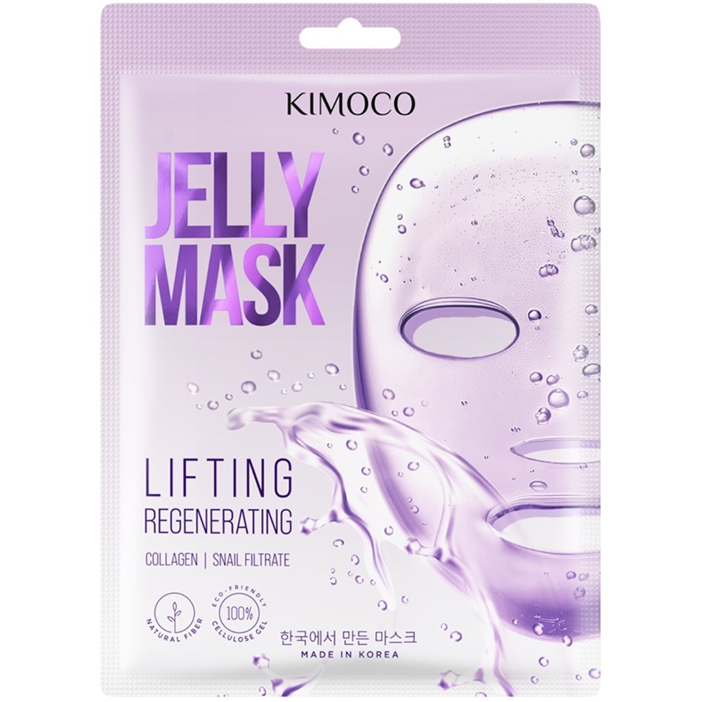 Kimoco Kimoco Glass Skin Lifting & Regenerating Sheet-Jelly Face Mask Μάσκα Προσώπου με Κολλαγόνο & Εκχύλισμα Σαλιγκαριού για Ανόρθωση & Αναγέννηση 23ml