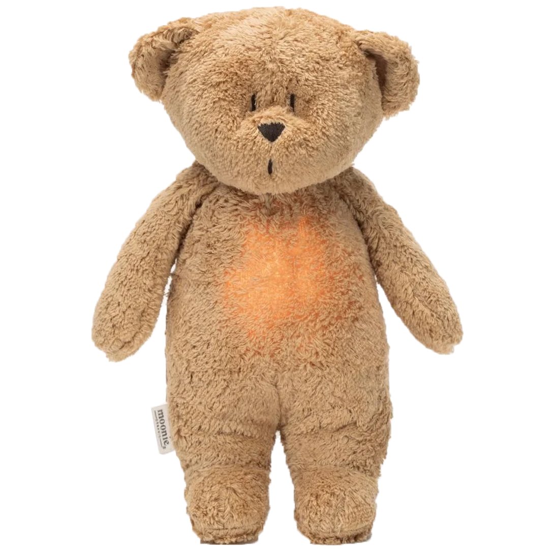 Moonie The Ultimate 8 in 1 Baby Sleep Aid Κωδ M-MCA2 Επαναφορτιζόμενο Βοήθημα Ύπνου με Ηχογράφηση & Αισθητήρα Κλάματος από Οργανικό Βαμβάκι 1 Τεμάχιο - Cappuccino