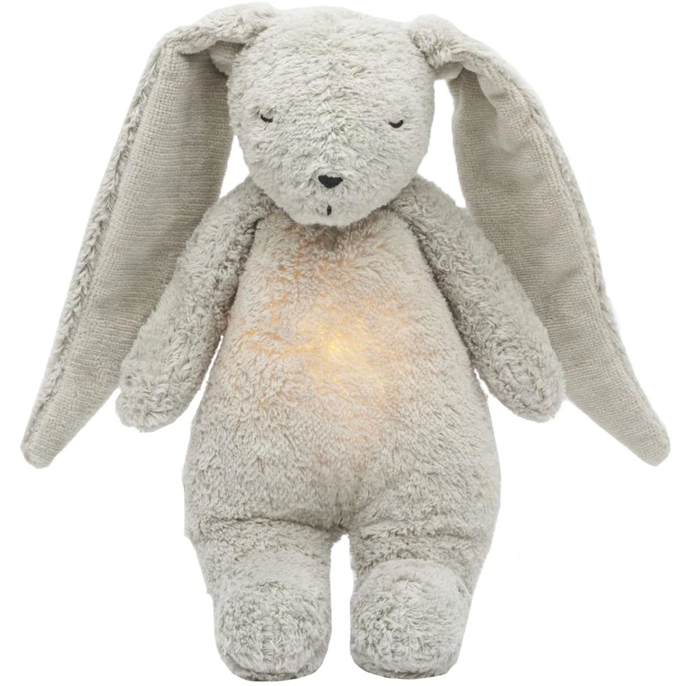 Moonie The Ultimate 8 in 1 Baby Sleep Aid Κωδ K-KGR2 Επαναφορτιζόμενο Βοήθημα Ύπνου με Ηχογράφηση & Αισθητήρα Κλάματος από Οργανικό Βαμβάκι 1 Τεμάχιο - Gray Bunny