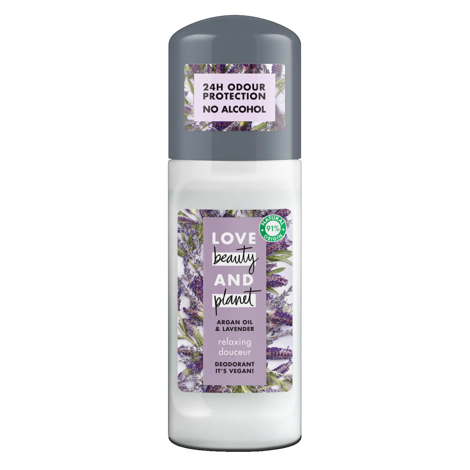 Love Beauty & Planet Argan Oil & Levander Pampering Soin Deo Αποσμητικό Roll-on με 0% Αλκοόλ 50ml
