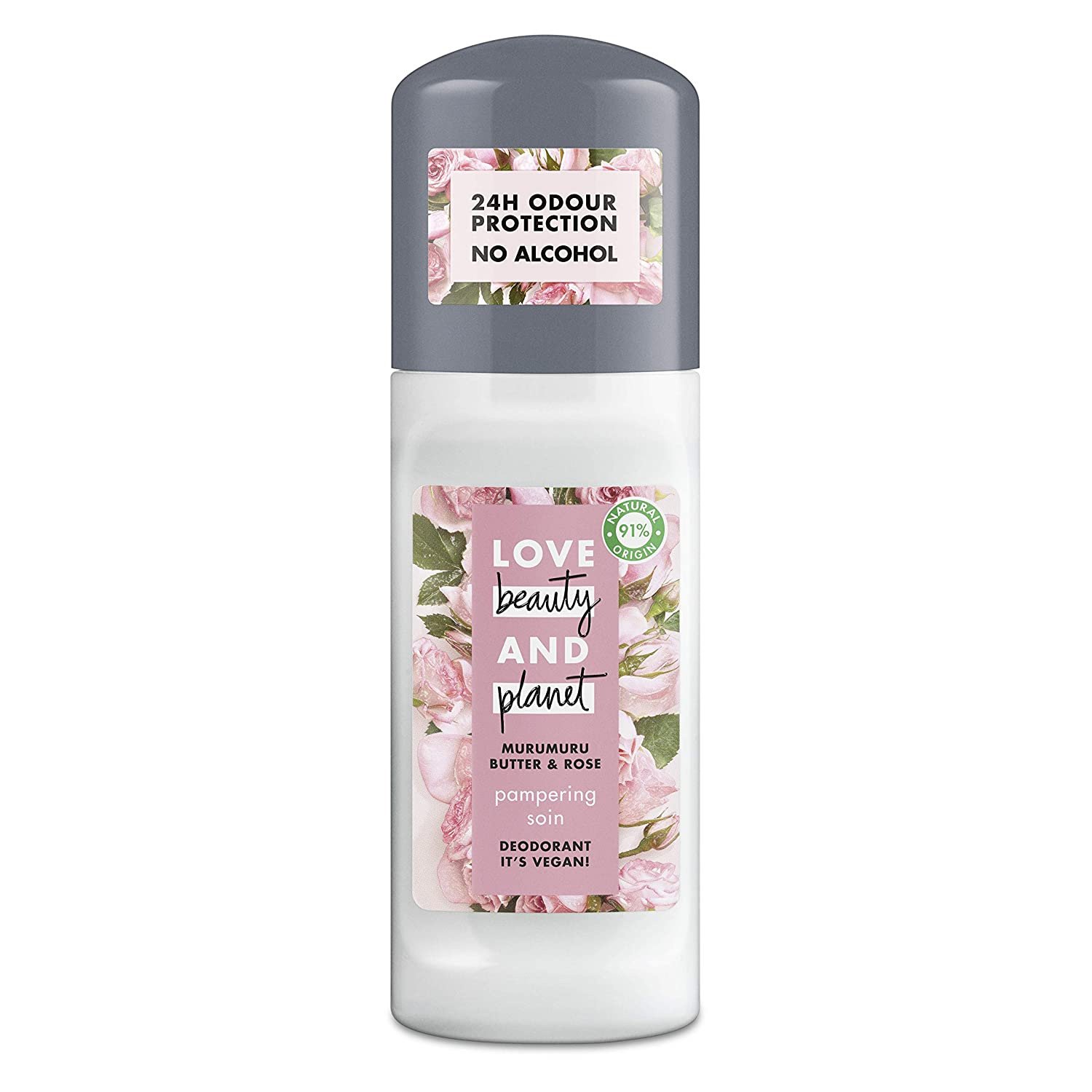 Love Beauty & Planet Muru Muru Butter & Rose Pampering Soin Deo Αποσμητικό Roll-on με 0% Αλκοόλ 50ml