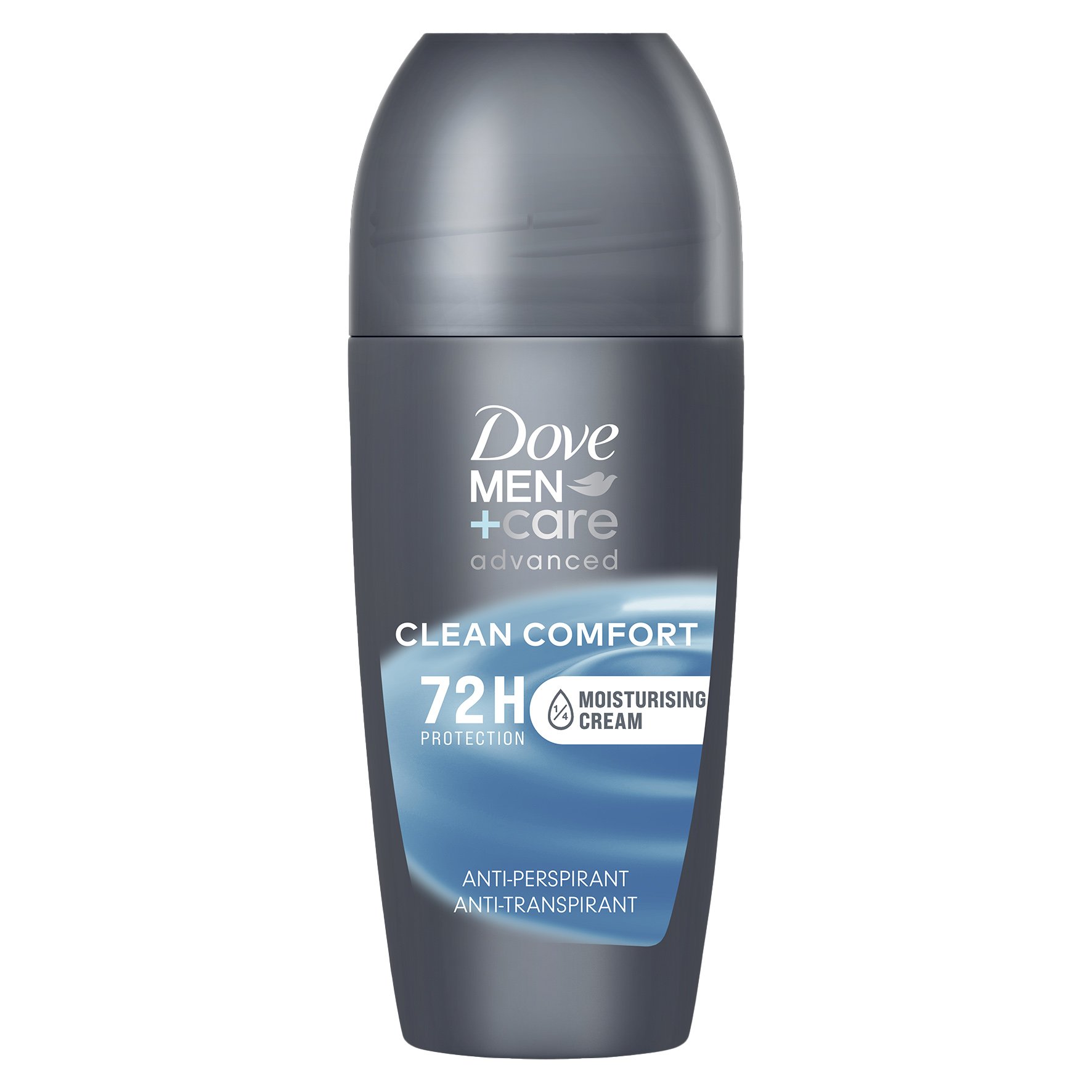 Dove Roll On Men Care Advanced Clean Comfort Ανδρικό Αποσμητικό 72ωρης Αντιιδρωτικής Προστασίας με Διακριτικό Άρωμα 50ml