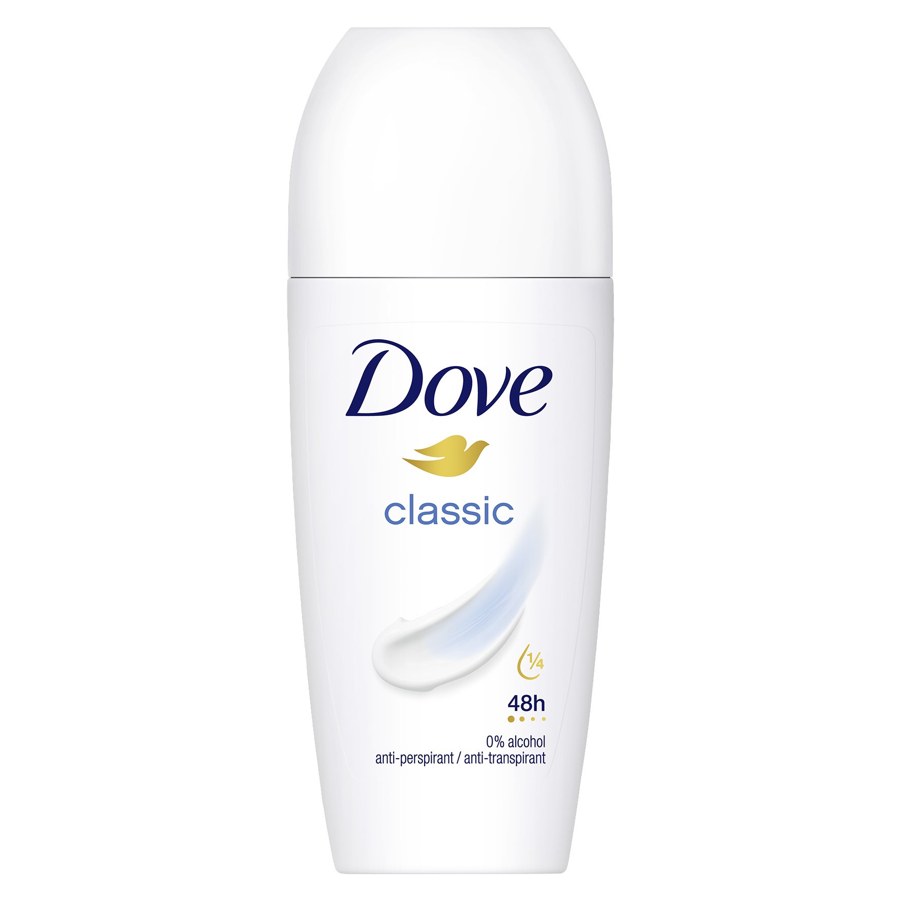 Dove Roll On Classic Αποσμητικό με Αντιιδρωτική Προστασία που Διαρκεί Έως & 48 Ώρες Χωρίς Άρωμα 50ml