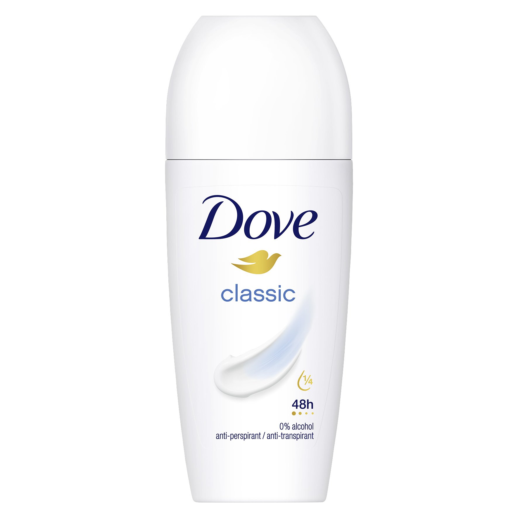 Dove Roll On Classic Αποσμητικό με Αντιιδρωτική Προστασία που Διαρκεί Έως & 48 Ώρες Χωρίς Άρωμα 50ml