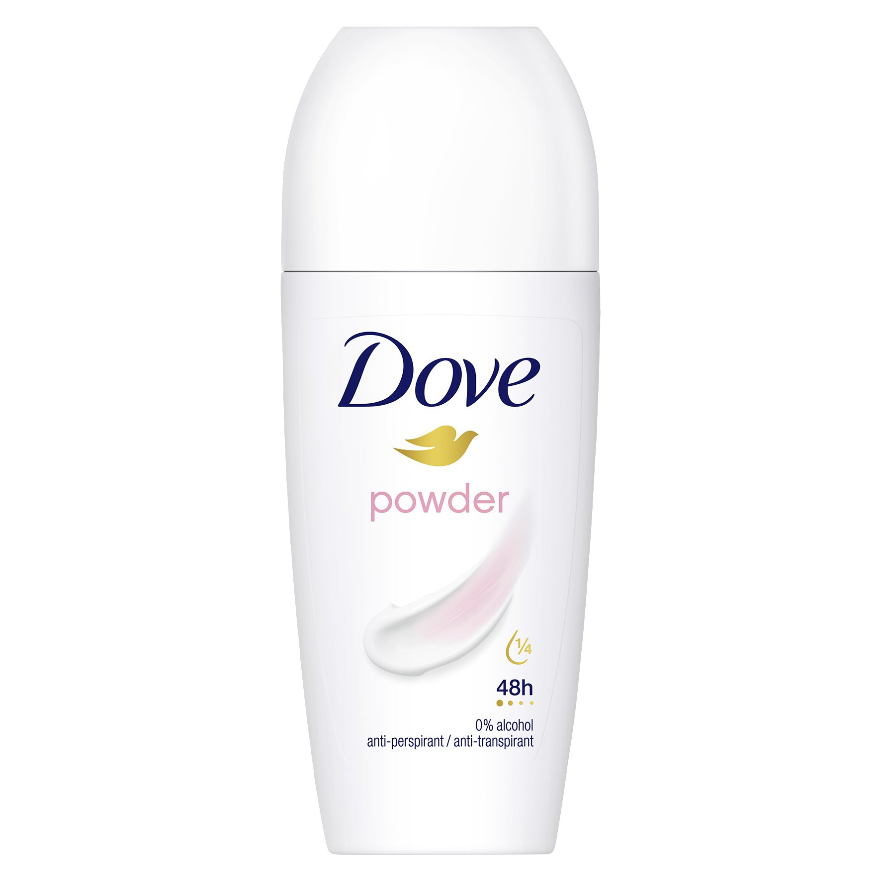 Dove Roll On Powder Αποσμητικό με Αντιιδρωτική Προστασία που Διαρκεί Έως & 48 Ώρες με Άρωμα Παιώνια, Κεχριμπάρι 50ml