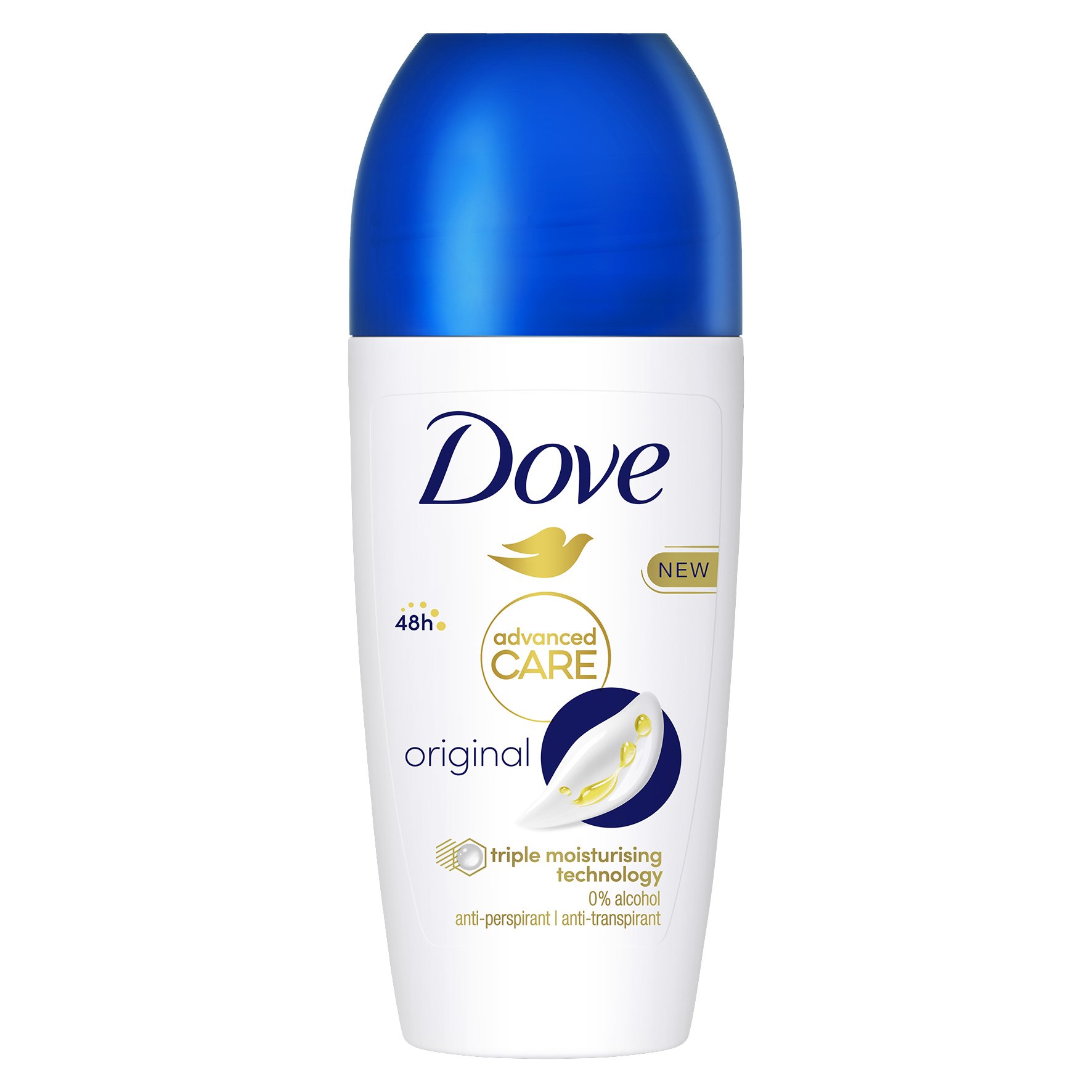 Dove Roll On Advanced Care Original Αποσμητικό 48ωρης Αντιιδρωτικής Προστασίας με Διακριτικό Άρωμα 50ml