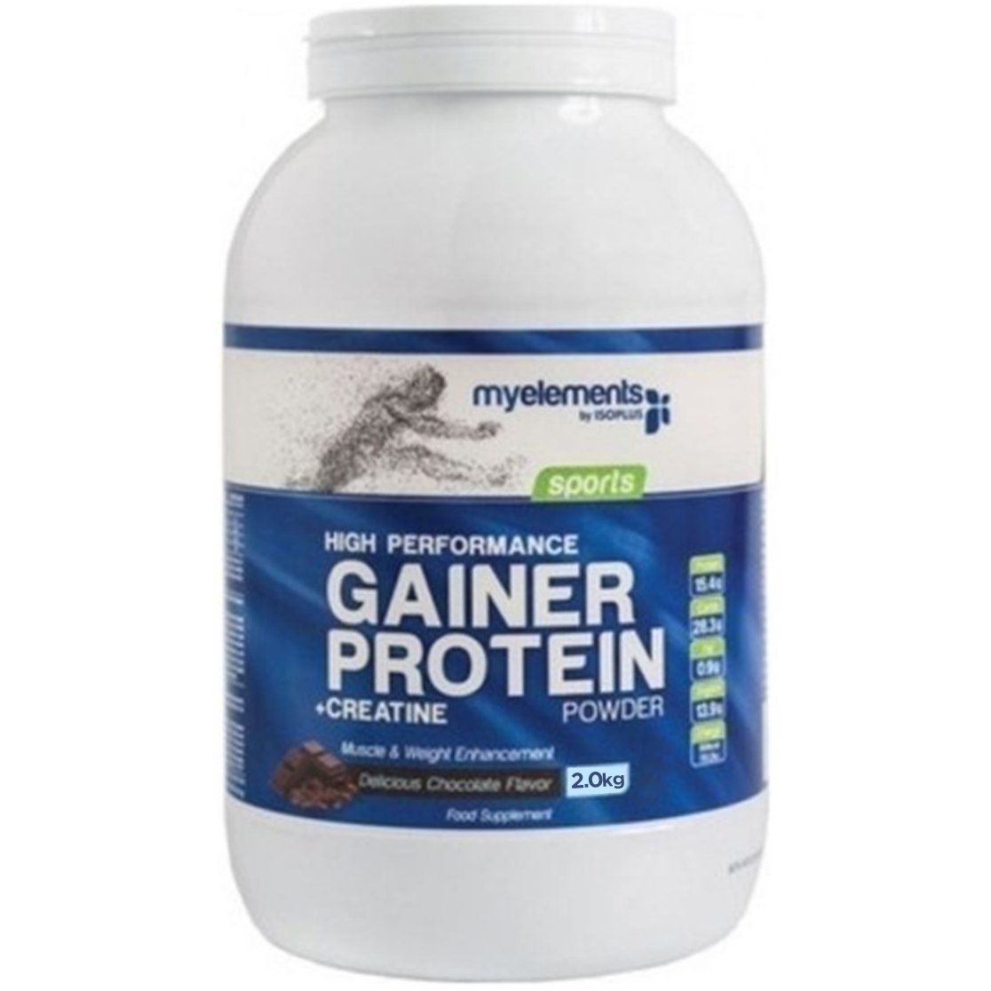 MyElements Sports High Performance Gainer Protein Powder Πρωτεΐνη με Γεύση Delicious Chocolate 2Kg Promo 200gr Δωρεάν Προϊόν