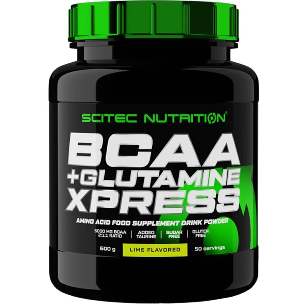 Scitec Nutrition BCAA + Glutamine Xpress Amino Acid Drink Powder Συμπλήρωμα Διατροφής σε Σκόνη με Αμινοξέα Διακλαδισμένης Αλυσίδας & Γλουταμίνη 600g – Lime