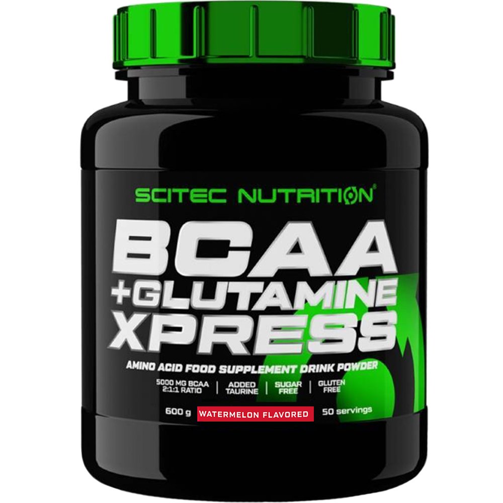 Scitec Nutrition BCAA + Glutamine Xpress Amino Acid Drink Powder Συμπλήρωμα Διατροφής σε Σκόνη με Αμινοξέα Διακλαδισμένης Αλυσίδας & Γλουταμίνη 600g – Watermelon