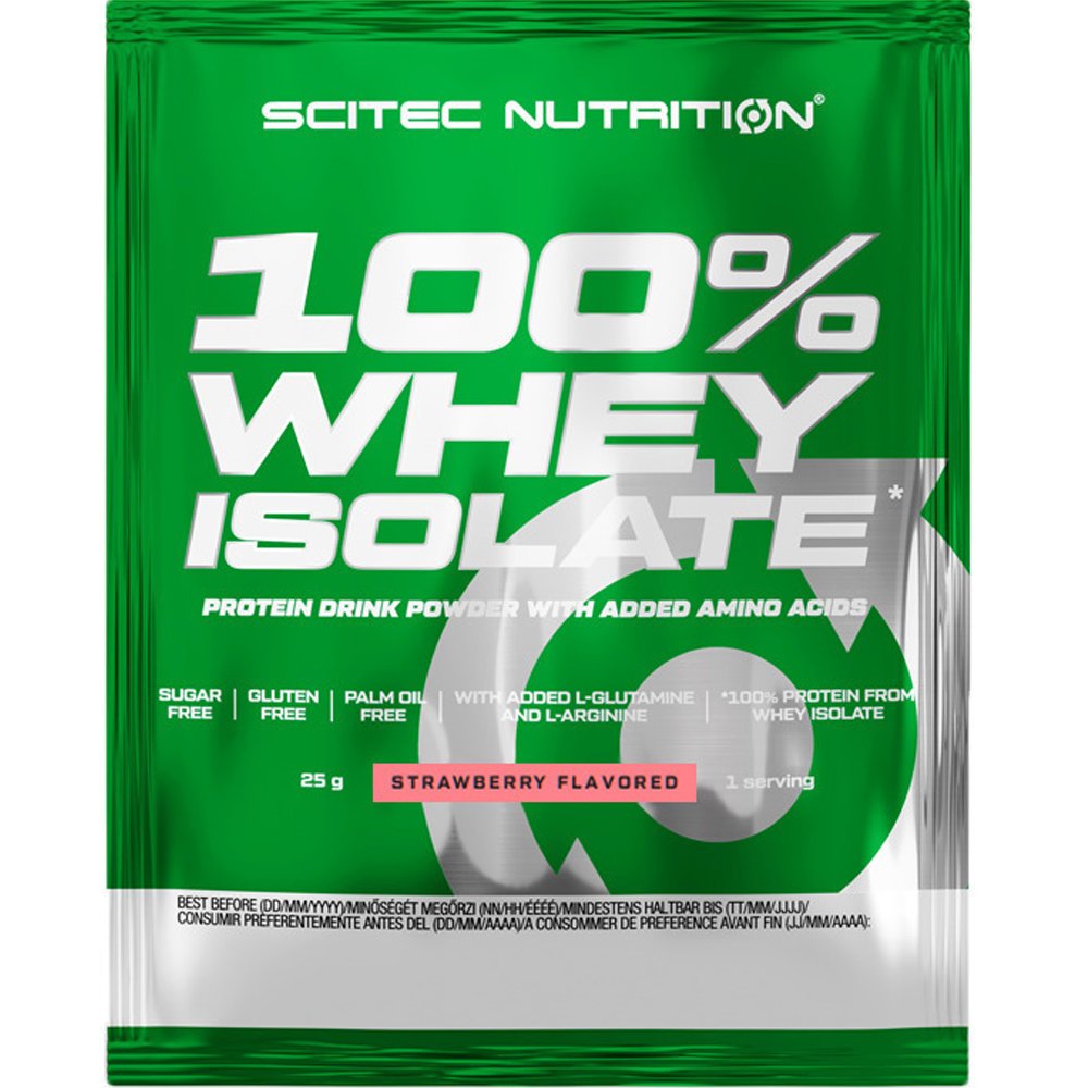 Scitec Nutrition 100% Whey Isolate Protein Συμπλήρωμα Διατροφής με 100% Υδρολυμένη Πρωτεΐνη Ορού Γάλακτος & Προσθήκη Αμινοξέων 25g – Strawberry